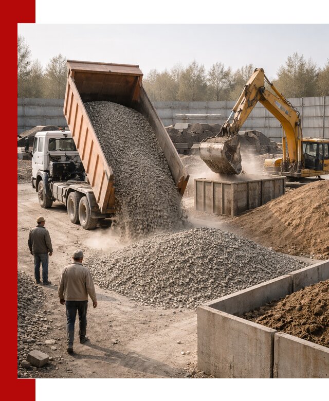 Доставка нерудных материалов с погрузкой и разгрузкой в Курганинске