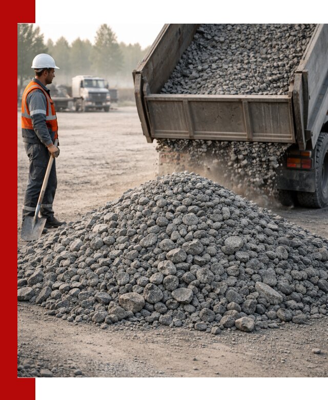 Гранитный щебень фракции 100–201 для строительства в Курганинске