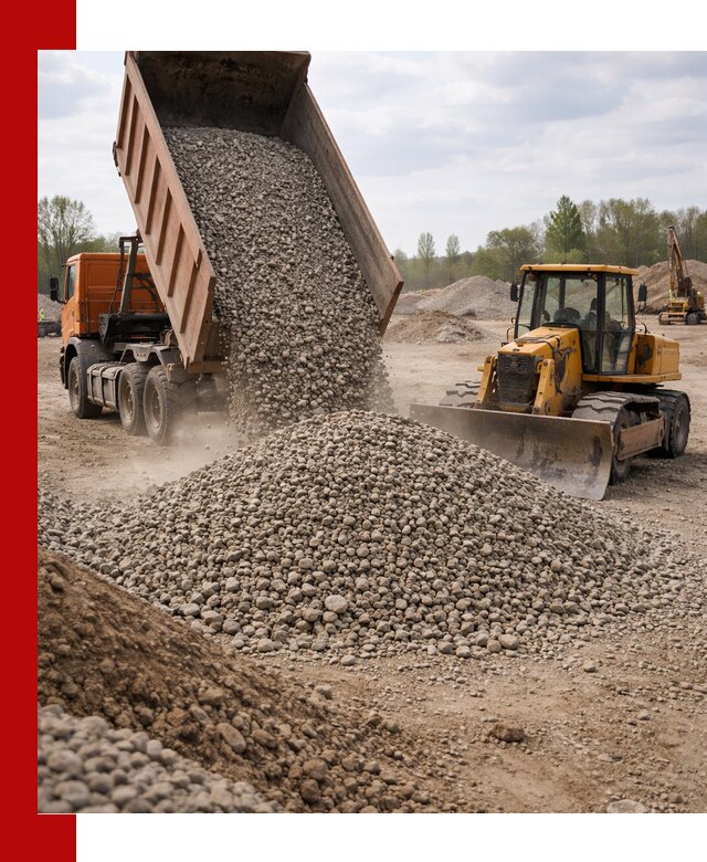 Доставка гравийного щебня фракции 40-70 в Курганинске