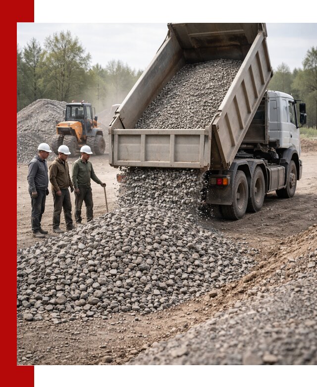 Доставка гравийного щебня фракции 70-120 в Курганинске