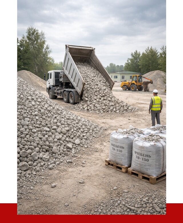 Известняковый щебень фракция 70-150 в Курганинске от 1300 р. | ПРОНЕРУДКгн