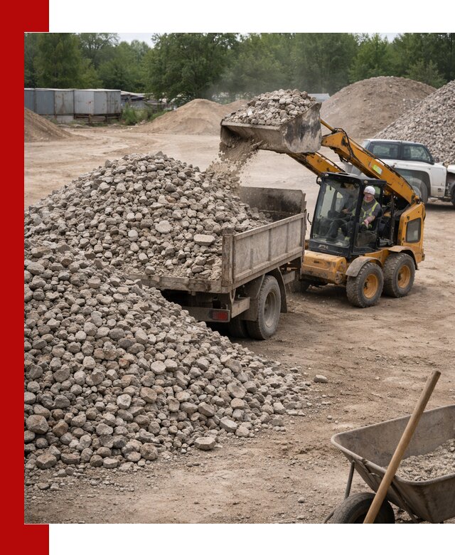 Доставка вторичного щебня в Курганинске для строительных работ