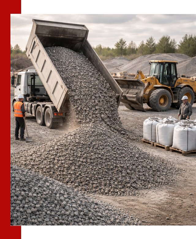 Бетонный щебень фракция 5–20 с доставкой в Курганинске