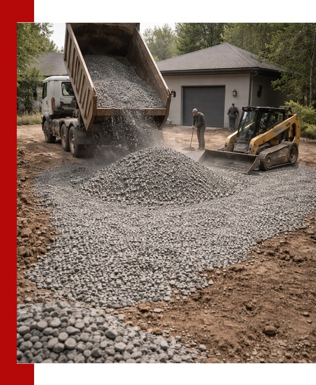 Щебень для парковки в Курганинске: доставка и укладка качественного материала