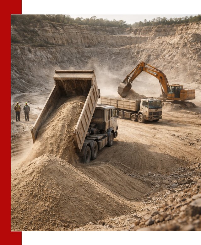 Карьерный песок навалом с доставкой в Курганинске