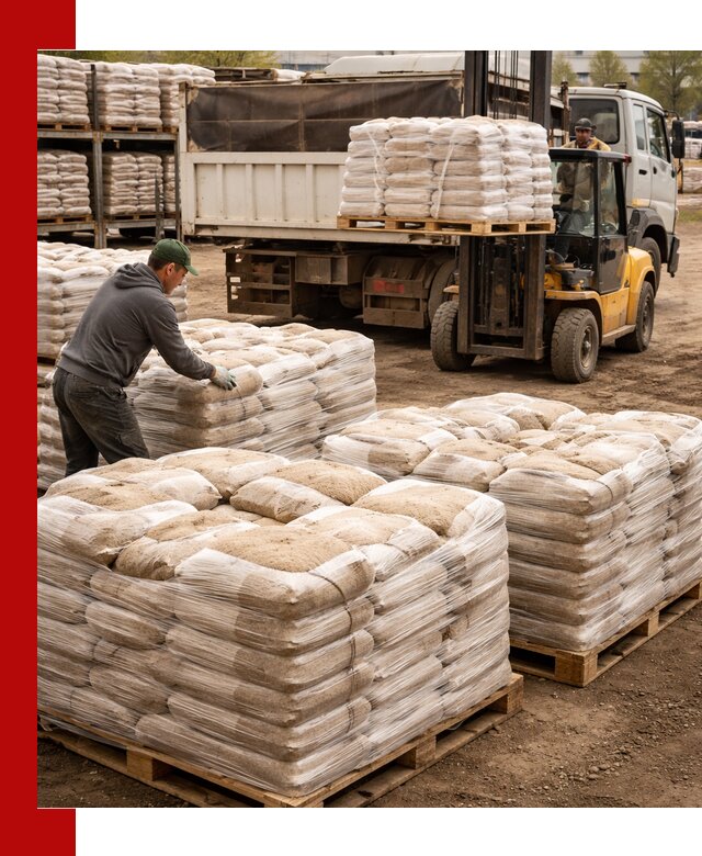 Карьерный песок в мешках с доставкой в Курганинске