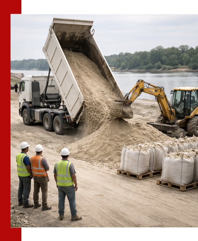 Доставка речного песка в Курганинске самосвалами и погрузкой