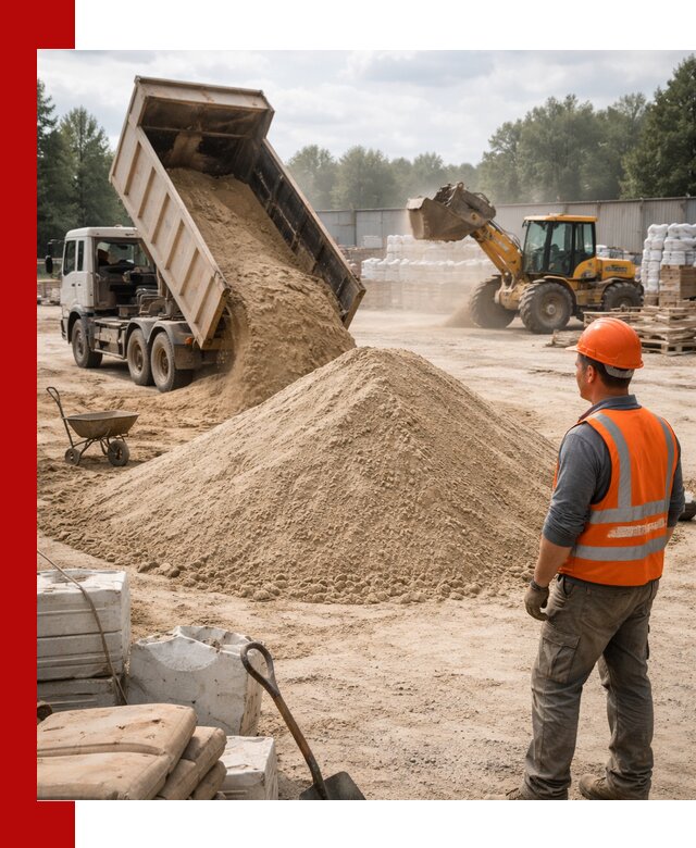 Доставка строительного песка с самосвалом в Курганинске