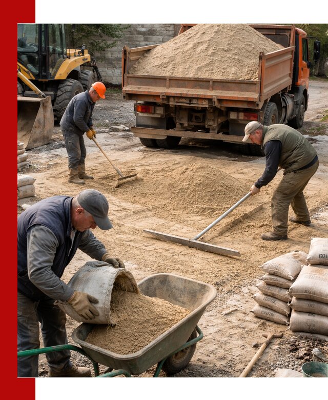 Поставка песка для стяжки в Курганинске с быстрой доставкой