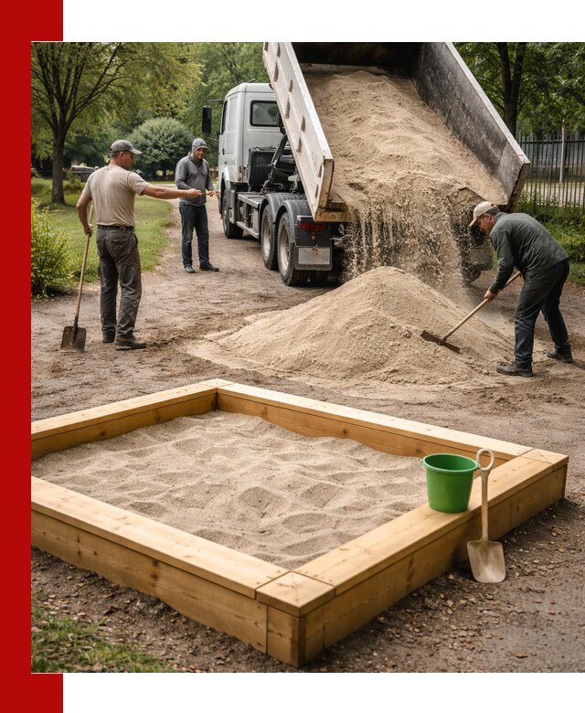 Песок для песочницы с доставкой в Курганинске недорого и чистый