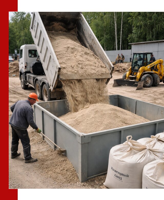 Кварцевый песок для фильтра в Курганинске — доставка и качество