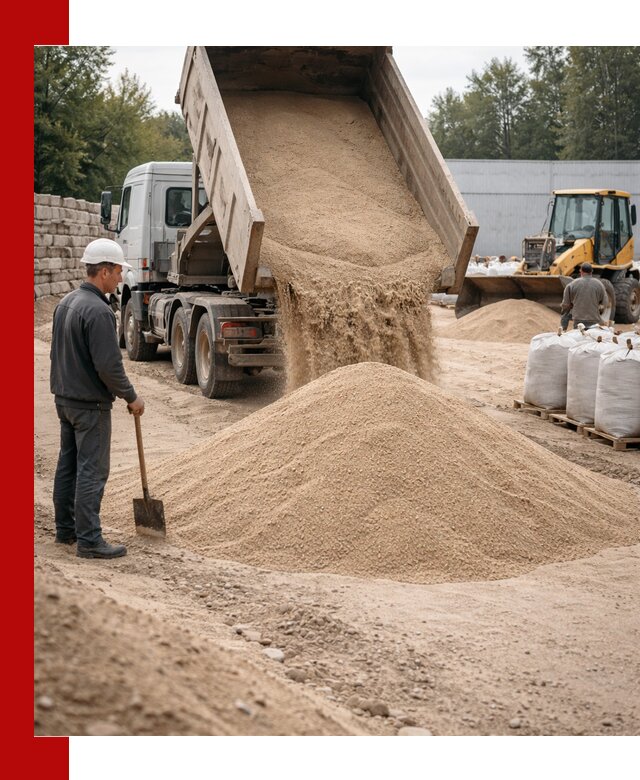 Кварцевый песок фракция 0–3 мм с доставкой в Курганинске