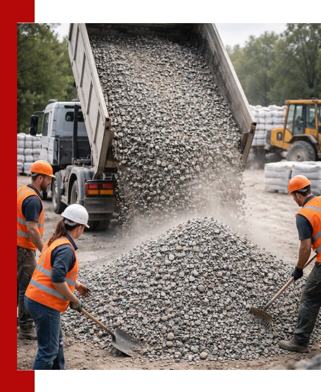 Доставка гравия и камня в Курганинске оптом и в розницу