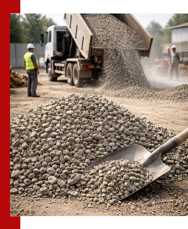 Доставка гравия фракции 20-40 в Курганинске с самосвалами