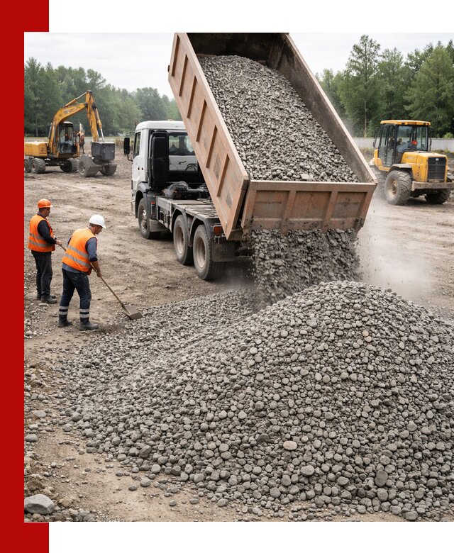 Доставка гравия фракции 40-70 в Курганинске оптом и в розницу