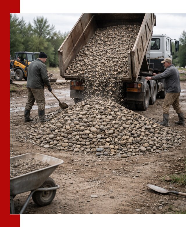 Доставка гальки речной оптом и в розницу в Курганинске
