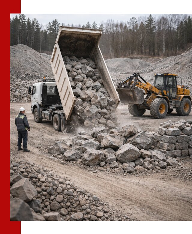 Доставка и продажа бутового гранитного камня в Курганинске