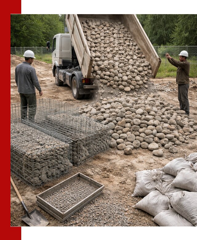 Камень для габионов фракция 70–151 в Курганинске