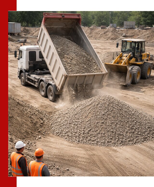 Щебень с песком (ЩГПС С2) с доставкой в Курганинске