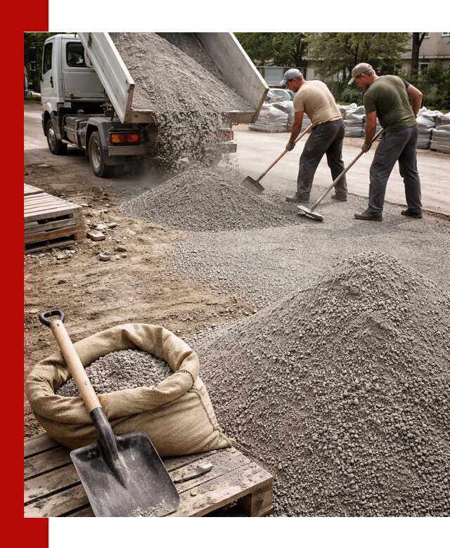 Отсев для тротуарной плитки в Курганинске — доставка и укладка