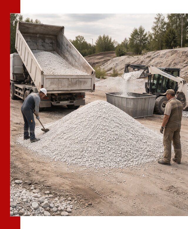 Доставка и продажа белой мраморной крошки в Курганинске