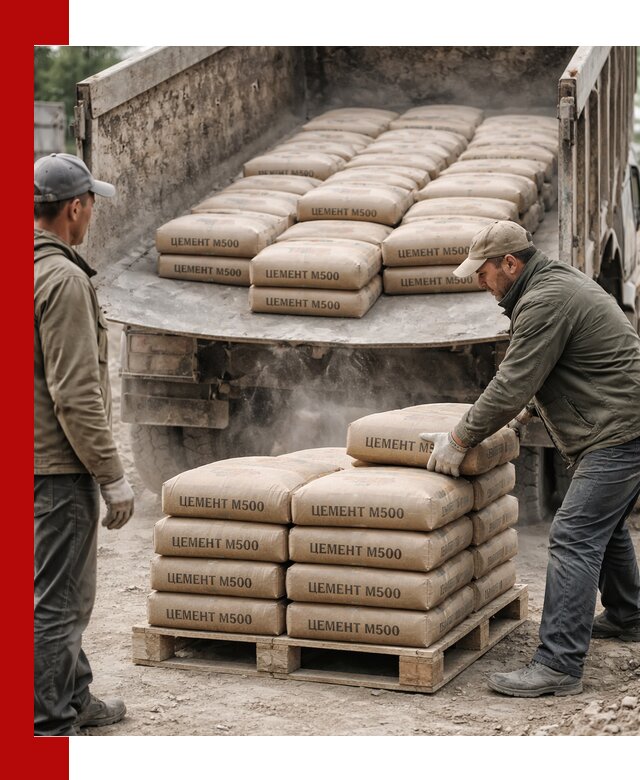 Цемент М500 с доставкой самосвалом в Курганинске