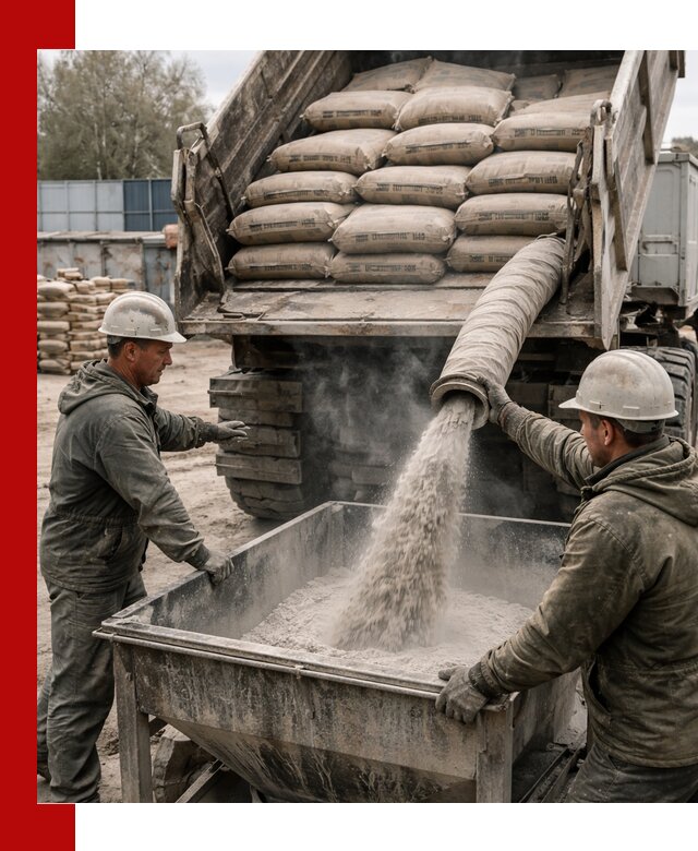 Доставка цемента М400 в Курганинске оптом и в розницу