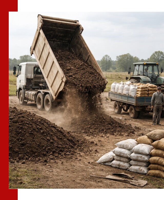 Доставка грунта и удобрений оптом в Курганинске для сельхоз и строительства
