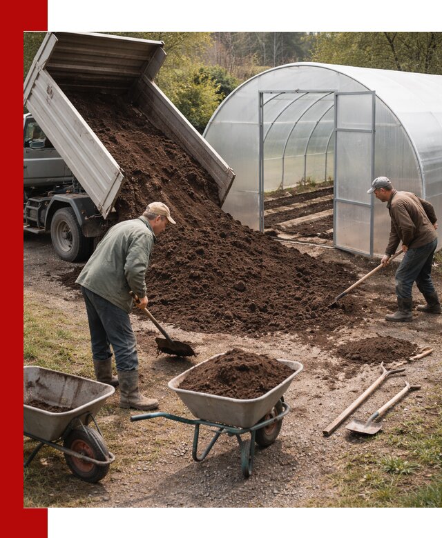 Грунт для теплицы с доставкой в Курганинске — плодородный субстрат под растения