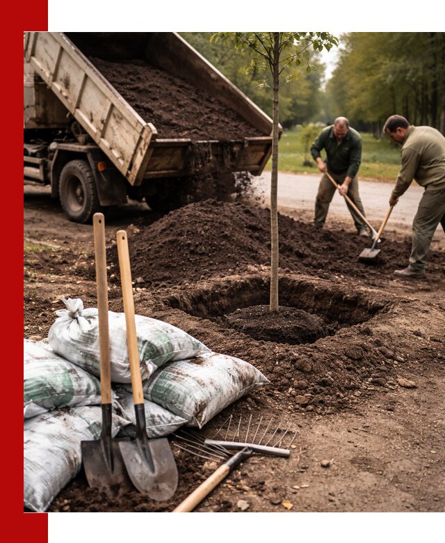 Грунт для посадки деревьев в Курганинске — доставка и подготовка почвы