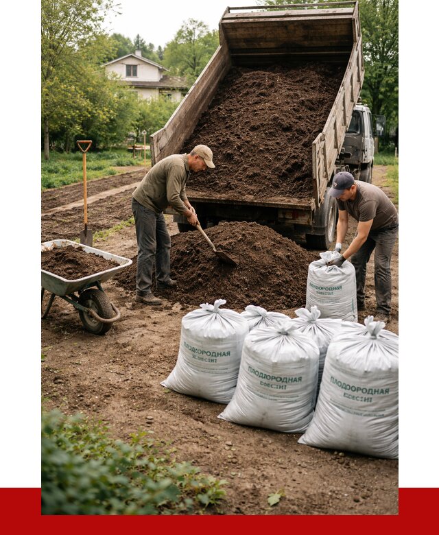 Плодородная смесь в Курганинске от 4368 р./куб с доставкой | ПРОНЕРУДКгн