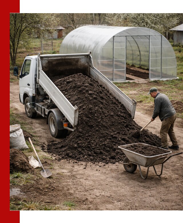 Чернозем для теплицы с доставкой в Курганинске