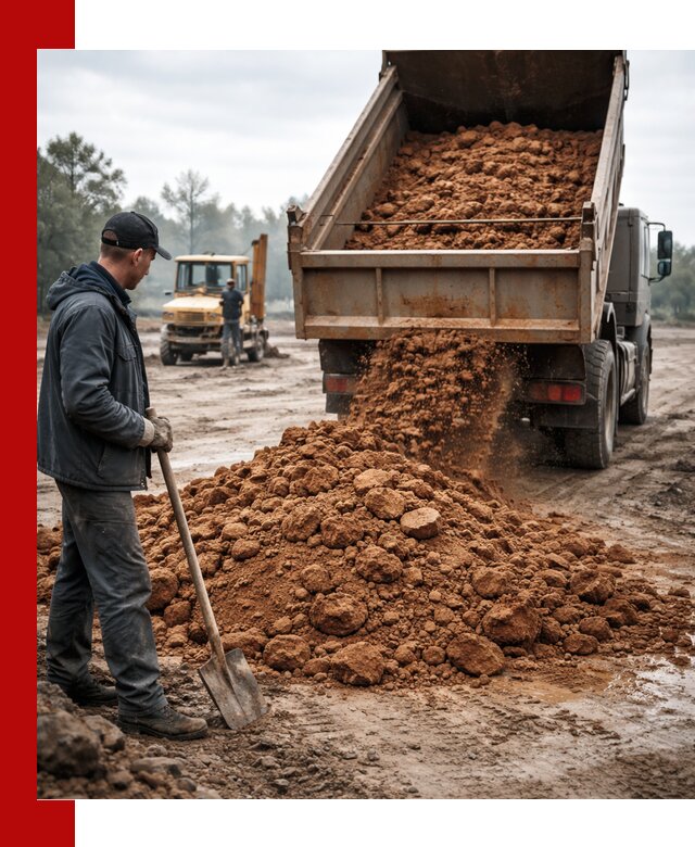Глина для засыпки в Курганинске с доставкой самосвалами