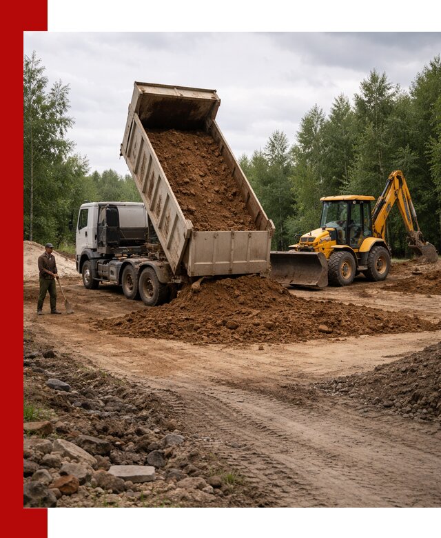 Доставка суглинка самосвалами в Курганинске подсыпка и планировка