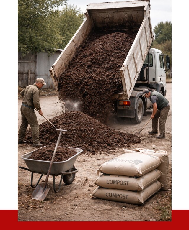 Купить компост в Курганинске от 4368 р. за куб с доставкой | ПРОНЕРУДКгн