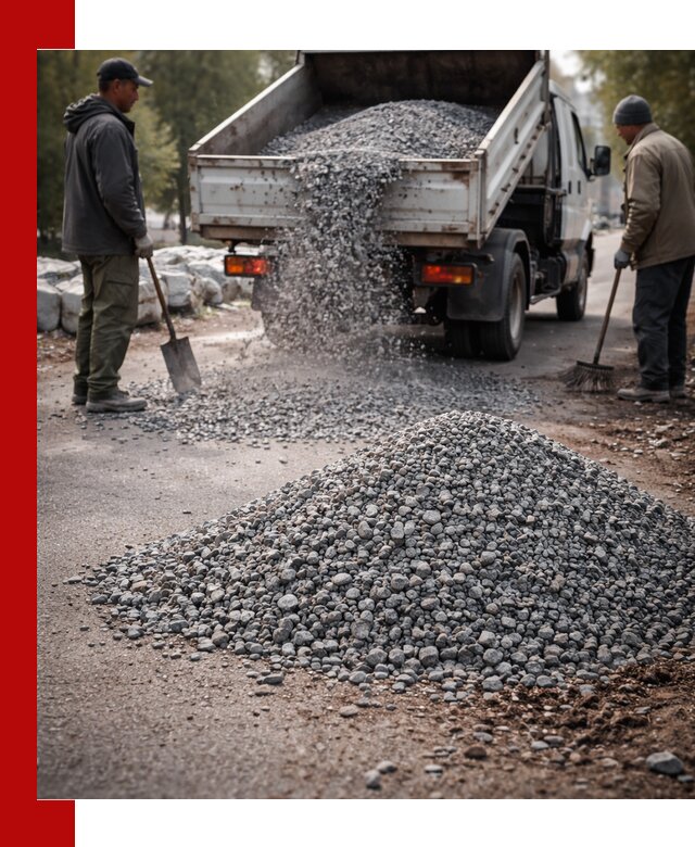 Гранитная крошка для посыпки дорог и тротуаров в Курганинске