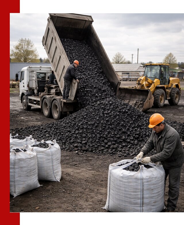 Доставка каменного угля в Курганинске оптом и в розницу