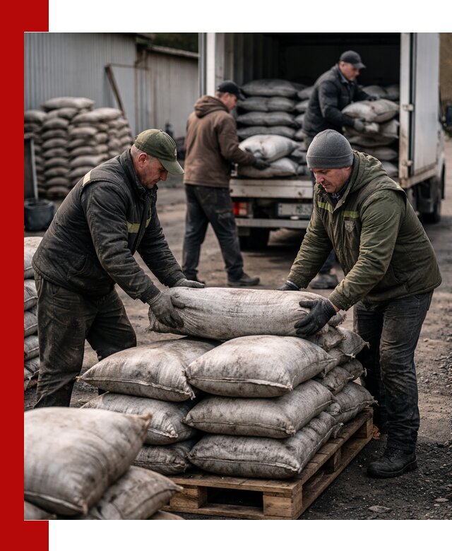 Доставка угля в мешках по выгодным ценам в Курганинске