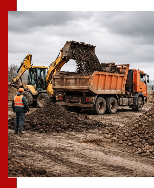 Вывоз грунта и строительного мусора в Курганинске грузовыми самосвалами