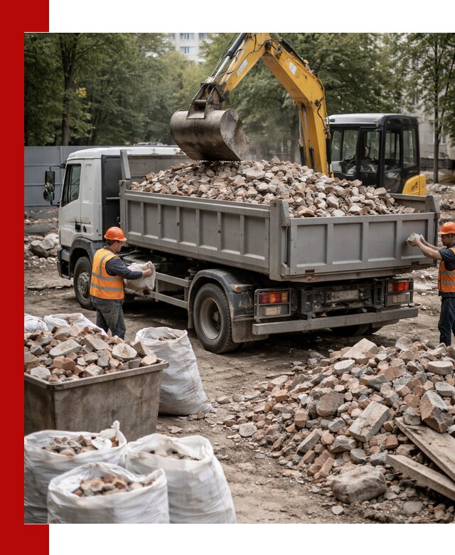 Вывоз строительного мусора в Курганинске с самосвалами и контейнерами