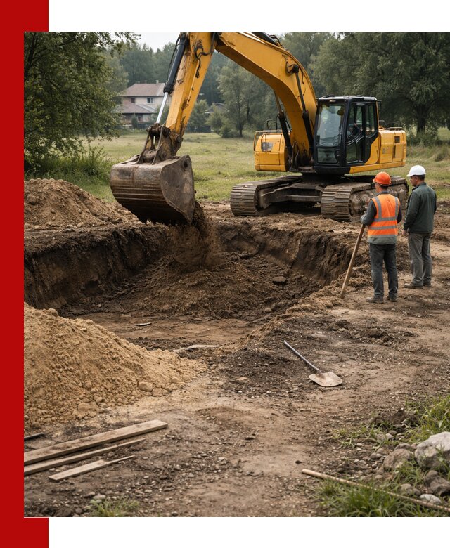 Рытье котлована под фундамент в Курганинске (быстро и недорого)