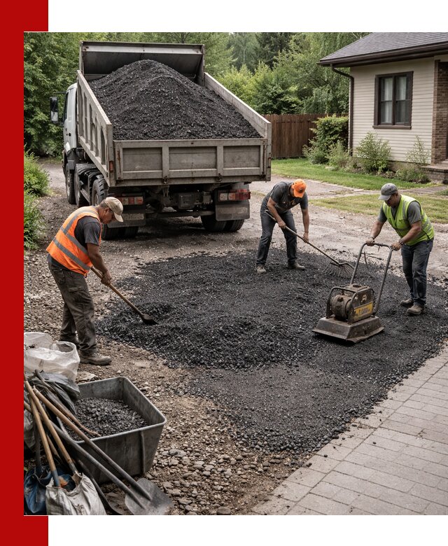 Асфальтовая крошка для двора с доставкой в Курганинске
